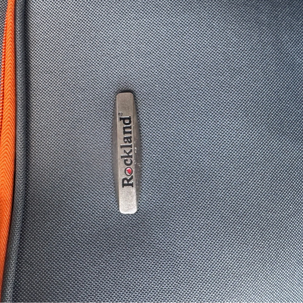 Rockland Luggage Carry On Bag Grey With Orange Accents NWT Gift - Picture 5 of 6